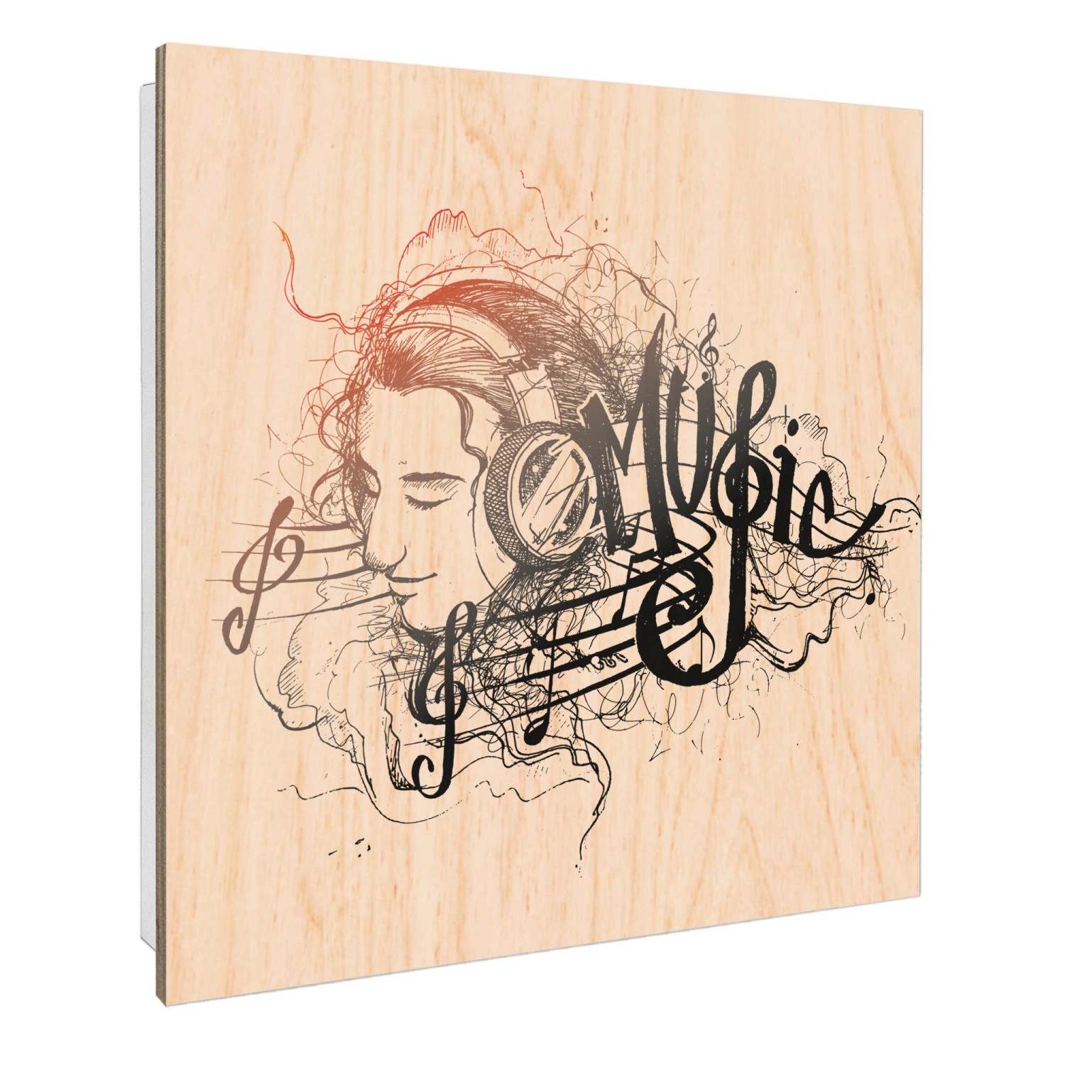 Banjado Großer Schlüsselbox Holz 30x30cm Weiß Scharnier Rechts 50 Haken Sch günstig online kaufen