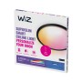 Verpackung der schwarzen WiZ SuperSlim Deckenleuchte mit Farblicht und Smart Home Integration.