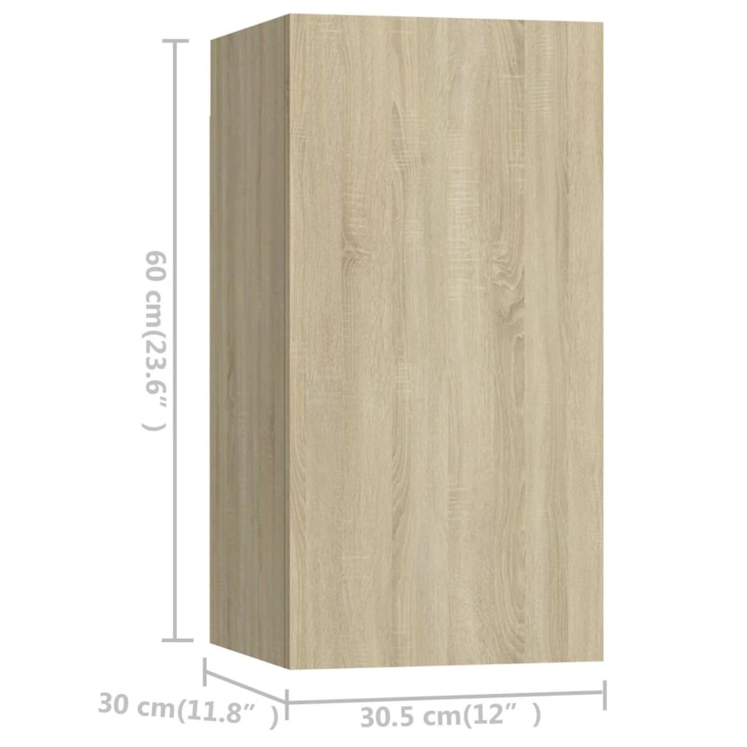 vidaXL 7-tlg. TV-Schrank-Set Sonoma-Eiche Holzwerkstoff  Modell 4 günstig online kaufen