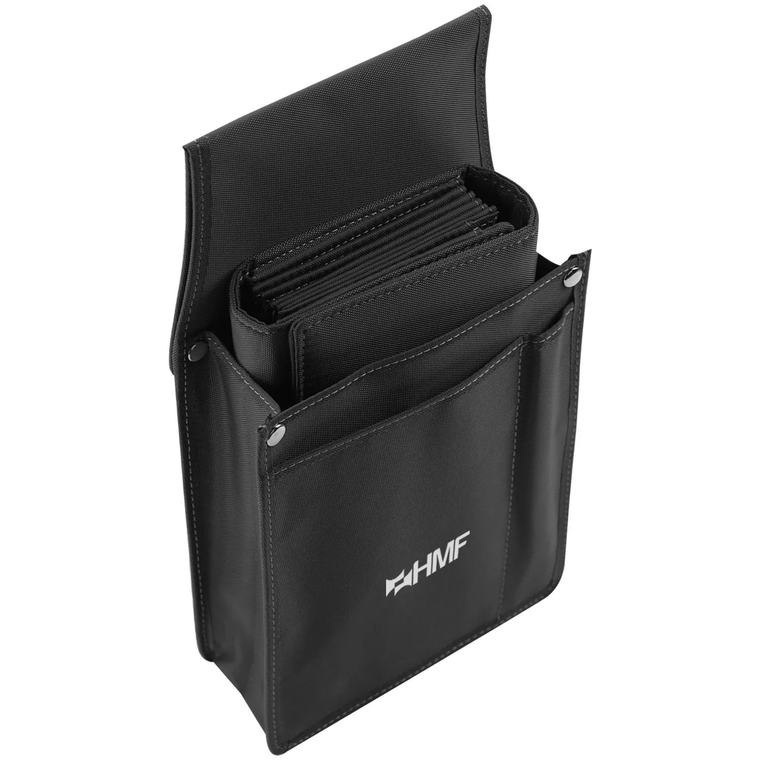 HMF 48842-11 Kellner Geldbörse mit Kellnertasche Kellnerportemonnaie Set 14 x 26 x 6 cm Schwarz