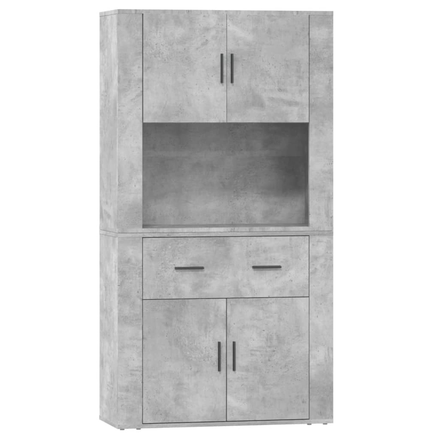 vidaXL Highboard Betongrau Holzwerkstoff 3185371
