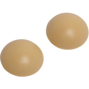 2 beige Wand-Anschlagpuffer, selbstklebend, Ø 30 mm, zum Schutz vor Wandbeschädigungen.