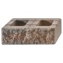 Kann Bruchsteinmauer Grundelement Jura-Nuanciert, 50x25x15 cm, für den Mauerbau. Beton Mauerstein mit Hohlkammern.