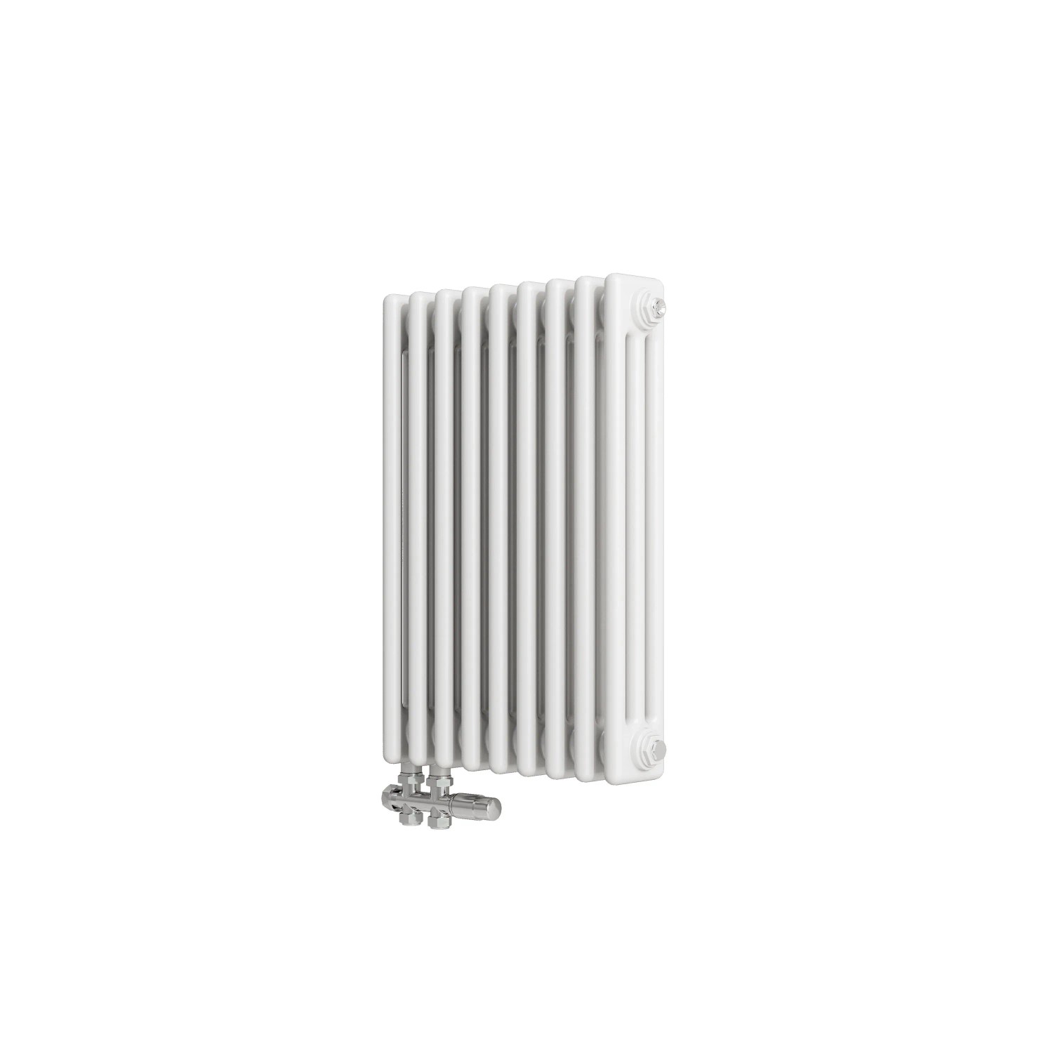 Duschparadies Traditioneller Heizkörper 600 x 425 mm 650W Dreilagig Gusseisenstil Weiß