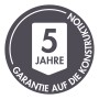 5 Jahre Garantie auf die Konstruktion der Karibu Sauna.