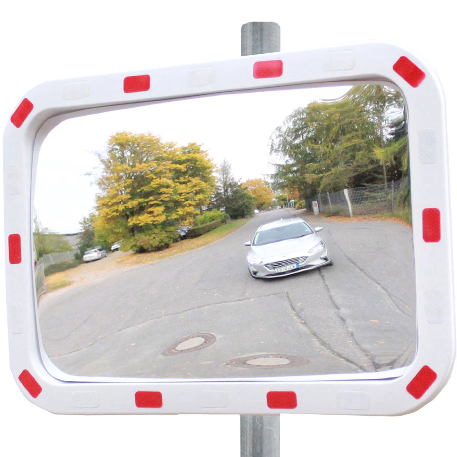 TRUTZHOLM Verkehrsspiegel Eckig 40x60cm Sicherheitsspiegel Straßenspiegel