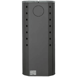 Thermia Kaminofen München V3, gussgrau mit Speckstein, Automatik. Kompakter Ofen für effiziente Wärme.