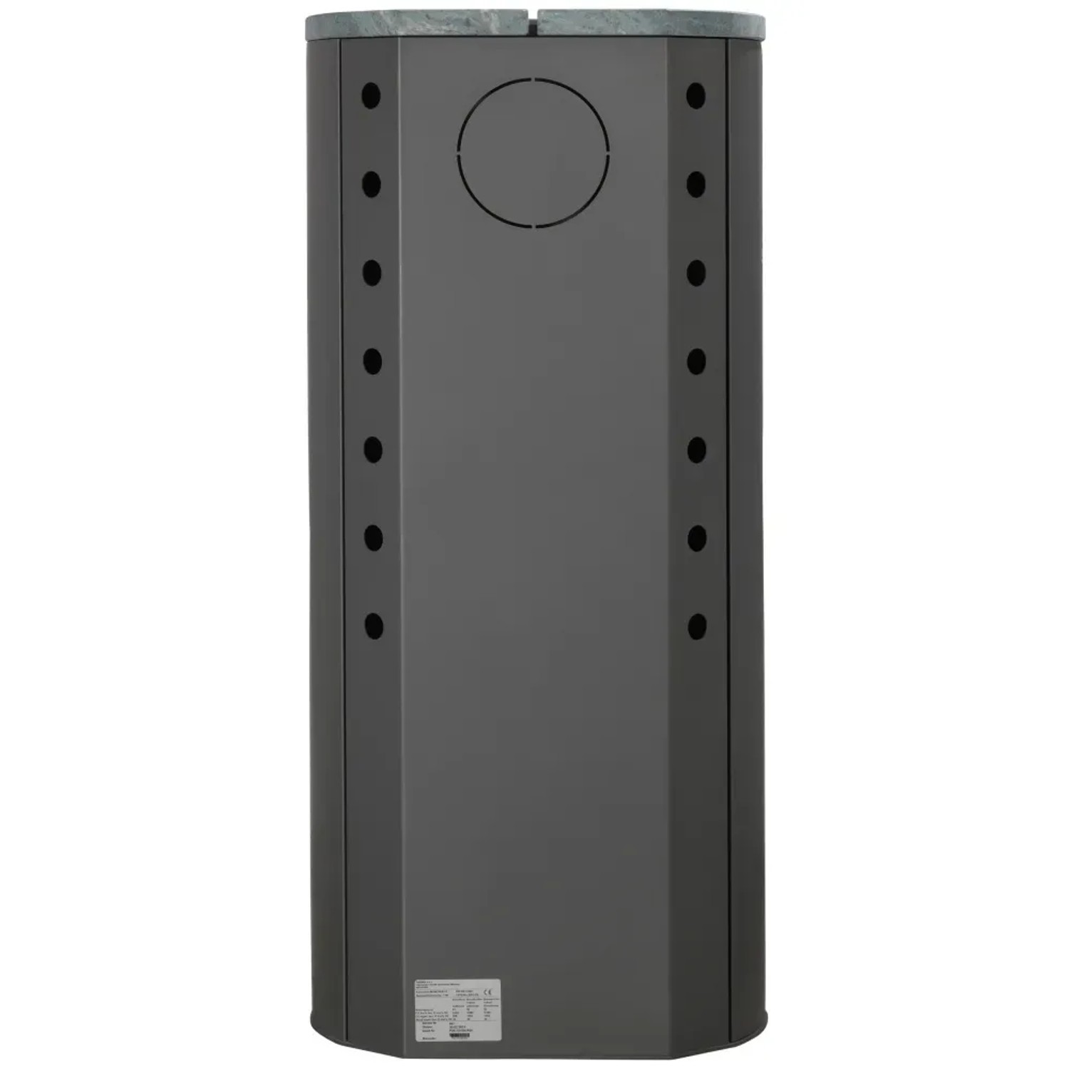 Thermia Kaminofen München V3, gussgrau mit Speckstein, Automatik. Kompakter Ofen für effiziente Wärme.