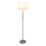 Weiße Näve Textil-Stehleuchte Tessile, 150cm hoch, mit Holz-Akzent – ideal als Design-Stehlampe.