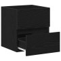 vidaXL Waschbeckenunterschrank, Eiche Schwarz, mit Schublade, 41x38,5x45 cm.