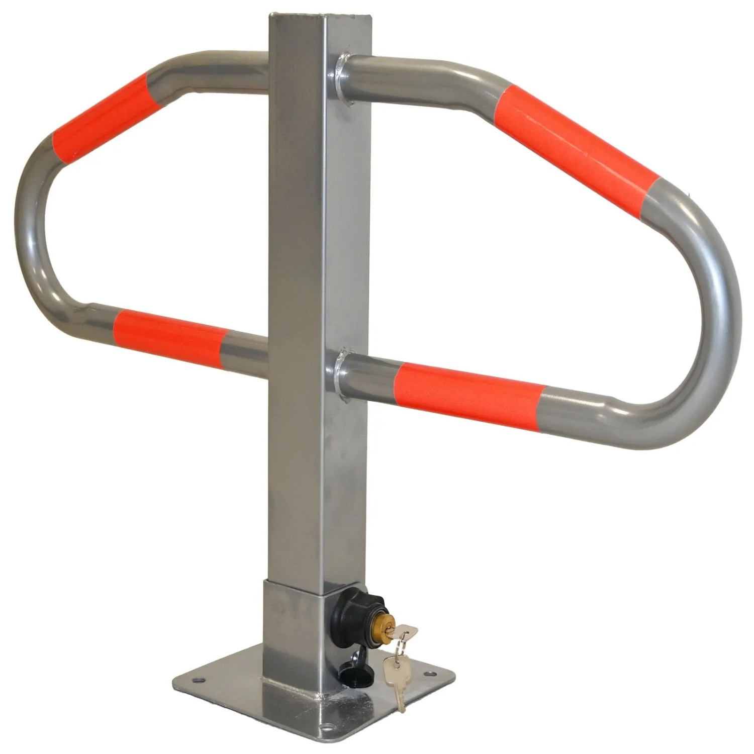 TRUTZHOLM Parkplatzsperre 47x73 cm Metall Abschließbar und Klappbar Grau