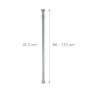 Relaxdays Teleskopstange Edelstahl Grau Verstellbar 66 cm bis 110 cm_4