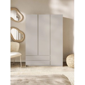 Selsey Kleiderschrank Bemmi mit Zwei Schubladen 150 cm Kaschmirgrau