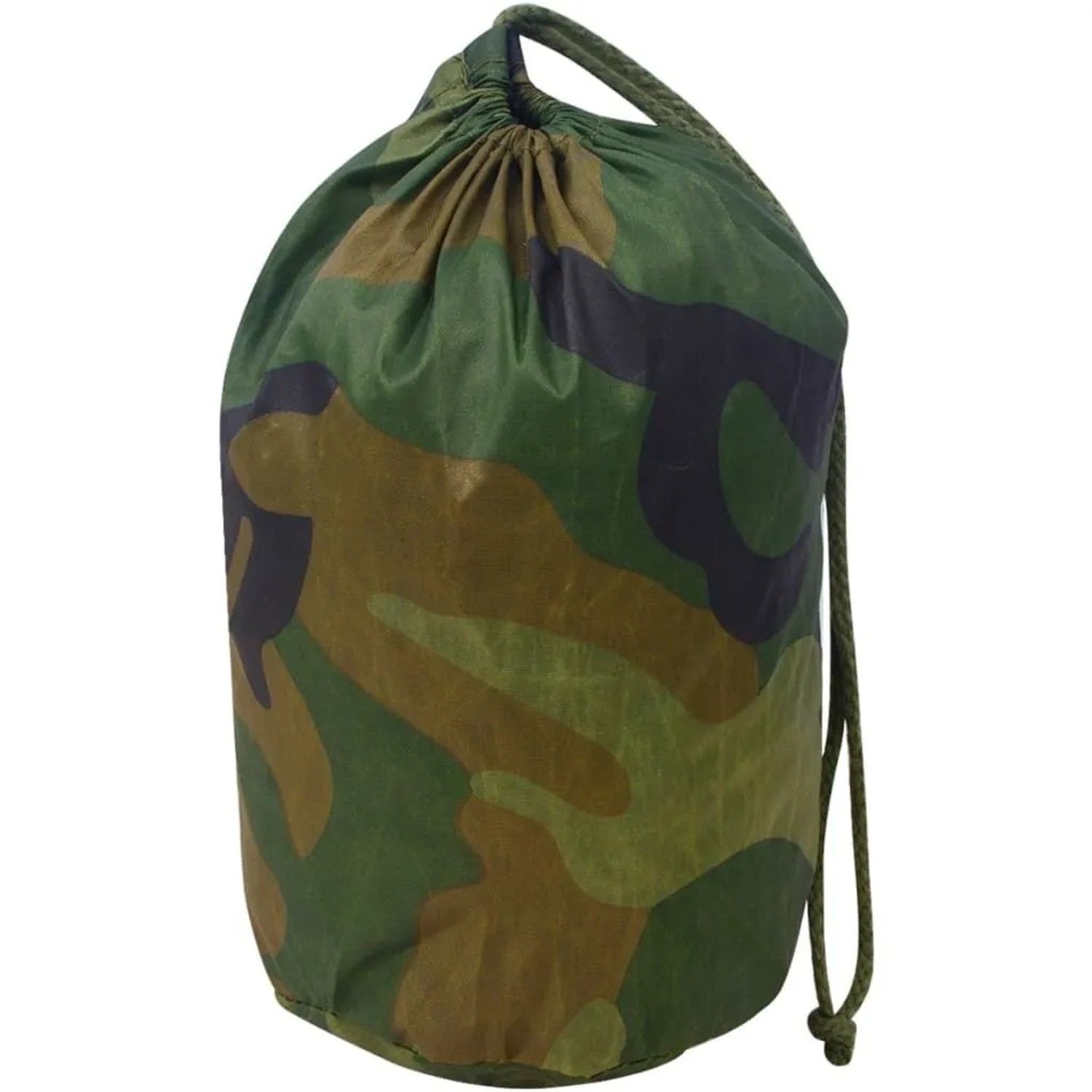vidaXL Tarnnetz 4x4m im grünen US Woodland Camouflage Aufbewahrungsbeutel mit Kordelzug.