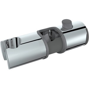 Wenko Brausegleiter Libertà Chrom, Duschkopfhalterung aus Kunststoff für Duschstangen.