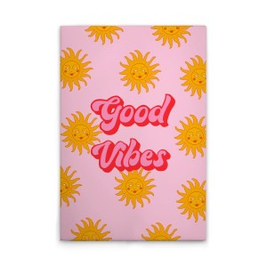 Tadessi Leinwandbild - M1-No.51553 - Retrobild Bunt Good Vibes - 30 x 45 cm - Querformat