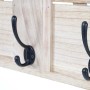 MCW Wandgarderobe C89 mit Spiegel, naturbraunes Holz, 5 Haken und 2 Ablagen.