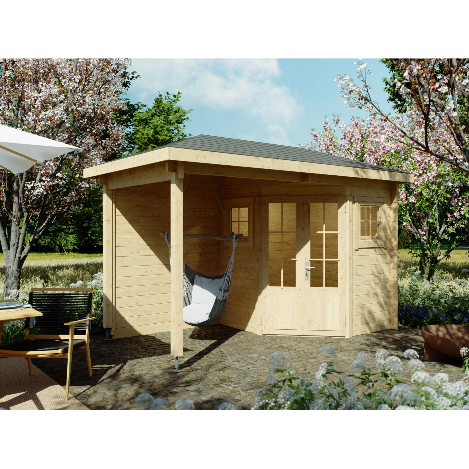 Fjordholz 5-Eck Gartenhaus Modell Evelyn 1B günstig online kaufen