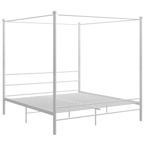 Weißes Metall Himmelbett (180x200 cm) von vidaXL für ein elegantes Schlafzimmer.