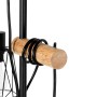 QAZQA Stehlampe Dami Frame, schwarz mit Holz, 2-flammig. Moderne Innenleuchte.