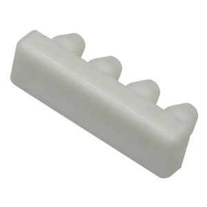 2er-Pack weiße Endstücke für 1-läufige Gardinia Aluminium-Vorhangschiene.