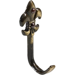 Hettich Zierhaken, vermessingt brüniert, im Detail.