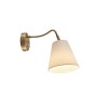 Lindby Wandleuchte Wandlampe Innen Ethan 9624686 Retro Vintage Antik in Gold Messing 1-flammig E14 Wohnzimmerleuchte