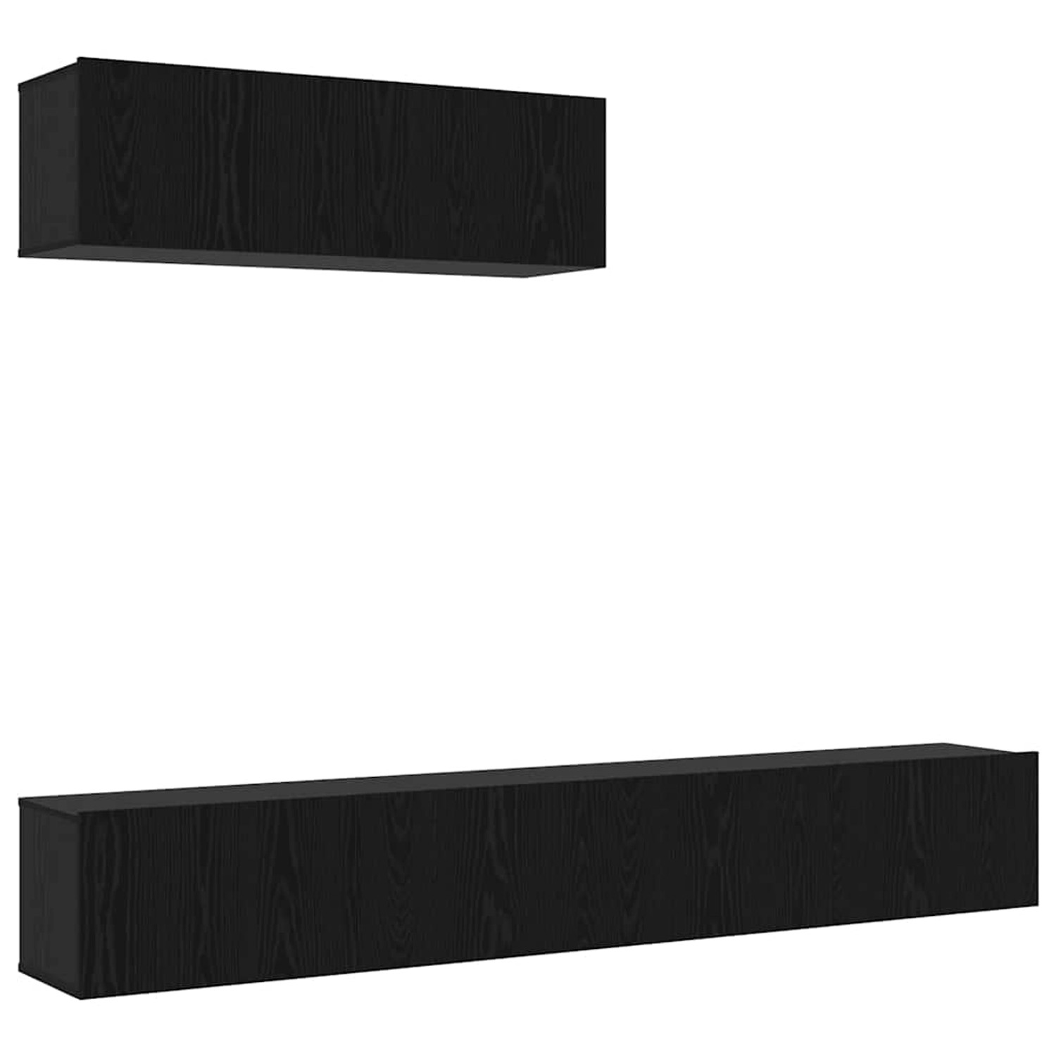 vidaXL TV-Schrank-Set 3-Tlg Schwarz Eichen-Optik 200 x 30 x 30 cm 3332502 günstig online kaufen