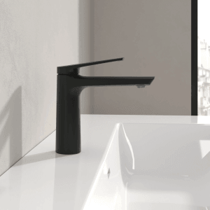 Villeroy & Boch Oasis Waschtischarmatur Ohne Zugstange mit Keramikkartusche Auslaufhöhe 114MM Rund Matt Black