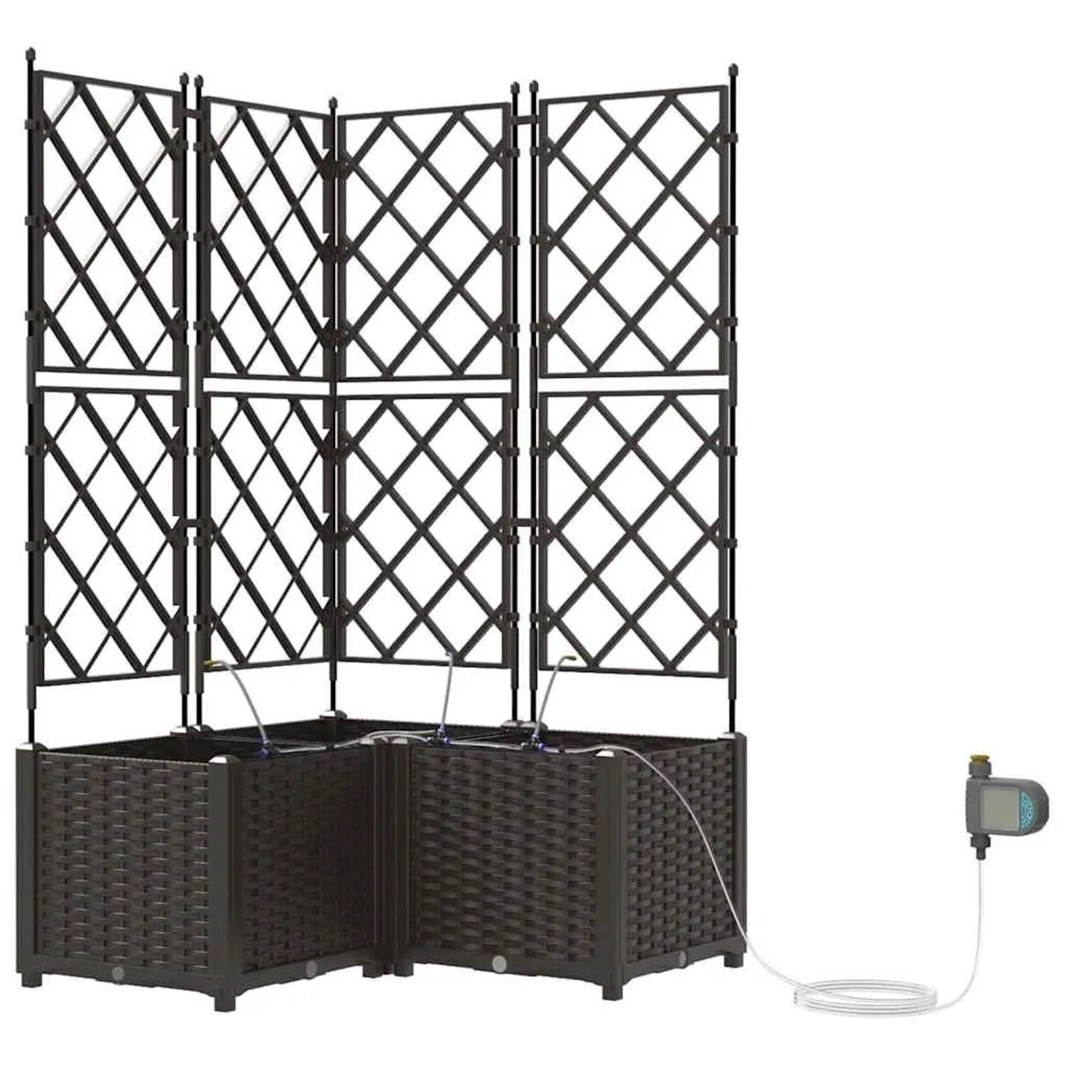 vidaXL Garten-Pflanzgefäß 3 Stk Braun Stahl 42002831 günstig online kaufen