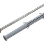 LUX Fensterrahmendübel (8x120 mm, 6 Stk.) mit Schraube, geeignet für Beton und Ziegel.