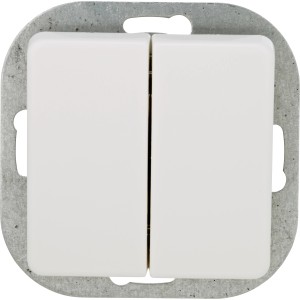 CMI Serienschalter Mira, weiß, für die Unterputzmontage im Innenbereich.