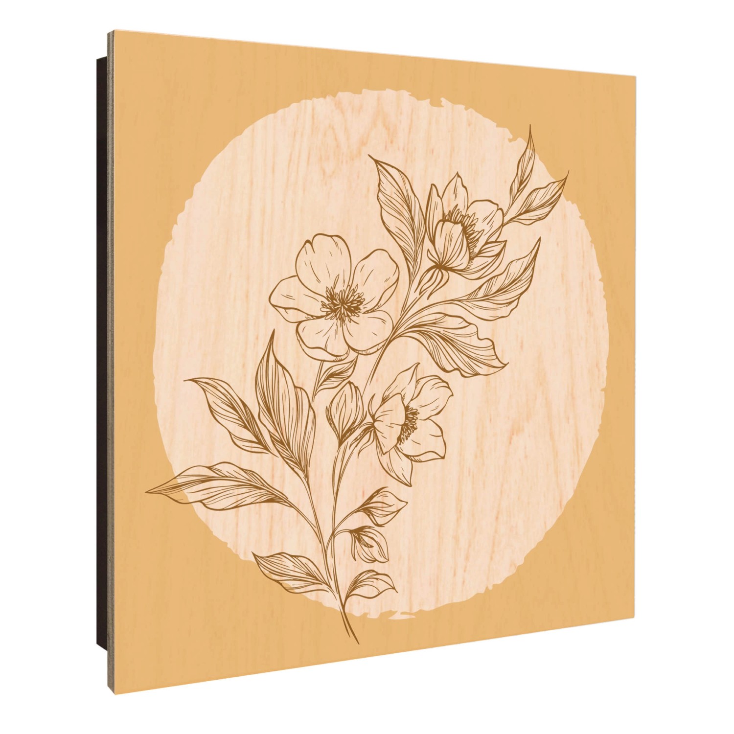 Banjado Großer Schlüsselkasten Holz 30x30cm Schwarz Scharnier Links 50 Hake günstig online kaufen