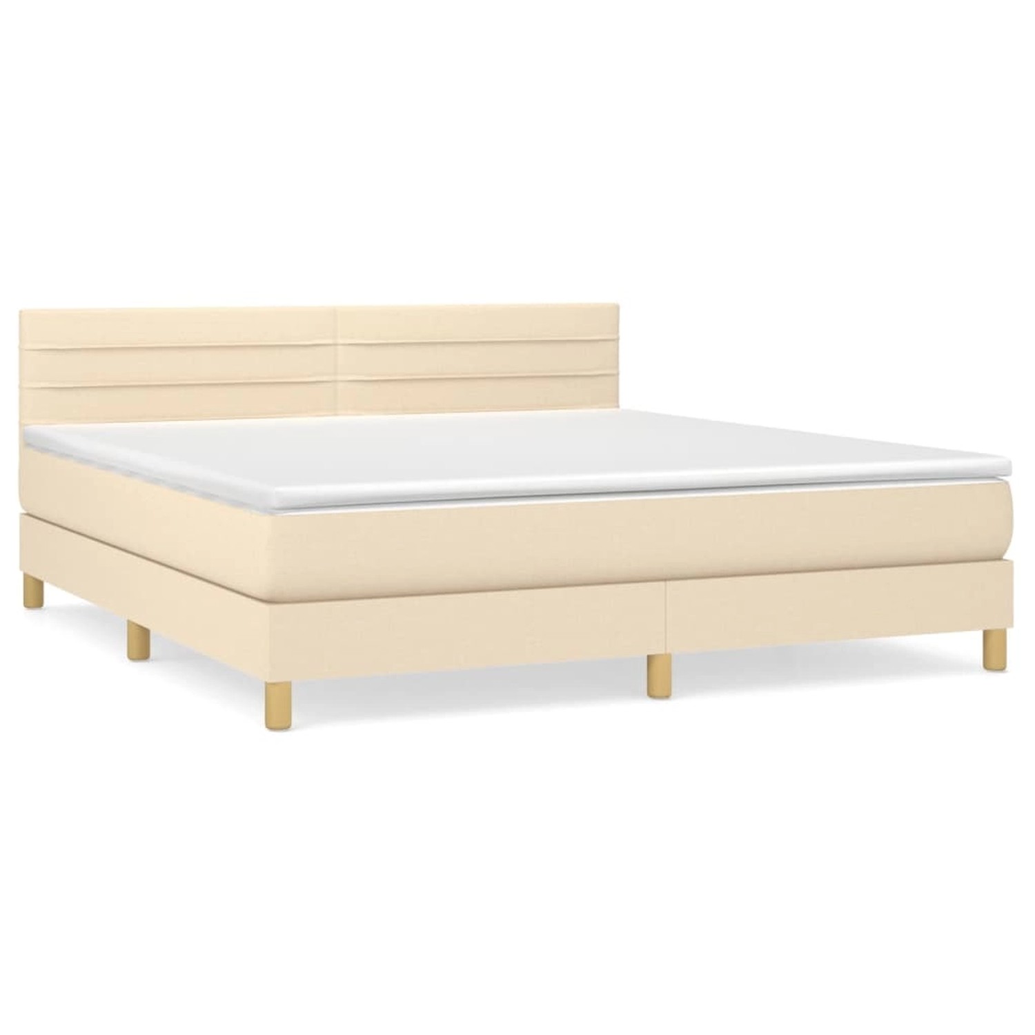 vidaXL Boxspringbett mit Matratze Creme 160x200 cm Stoff1395422 günstig online kaufen