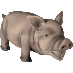Jollypaw Schwein Kauspielzeug aus Latex mit Tierstimme, 21 cm.