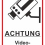 Warnschild Achtung Videoüberwachung, 25x15cm, zur Kennzeichnung von überwachten Bereichen.