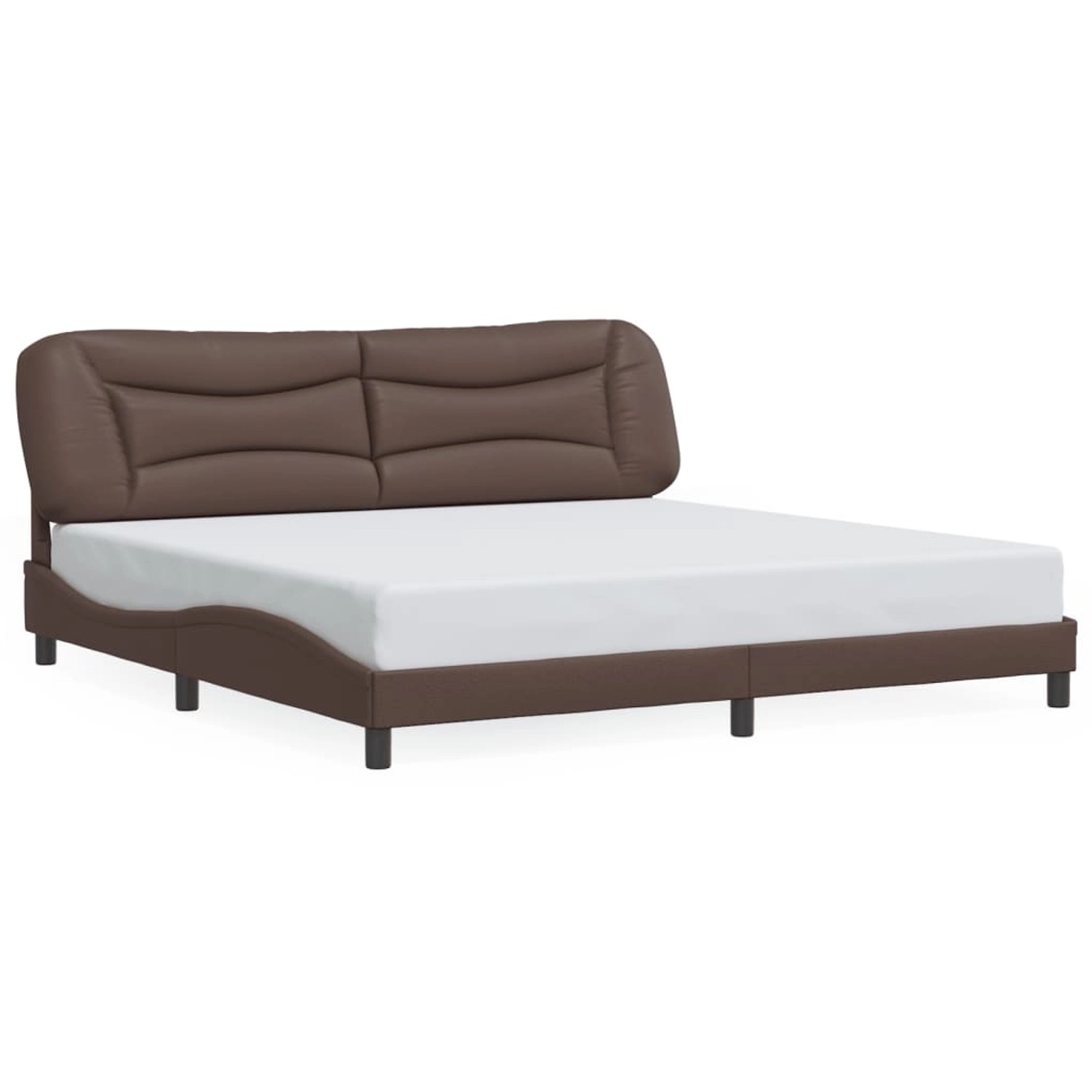 vidaXL Bettgestell ohne Matratze Hvar Braun 200x200 cm Kunstleder 3208025 günstig online kaufen
