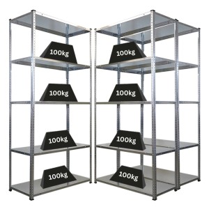 PROREGAL Mega Deal 3x Schraubregal Haldor HxBxT 180x90x40cm Fachlast 100 kg Verzinkt