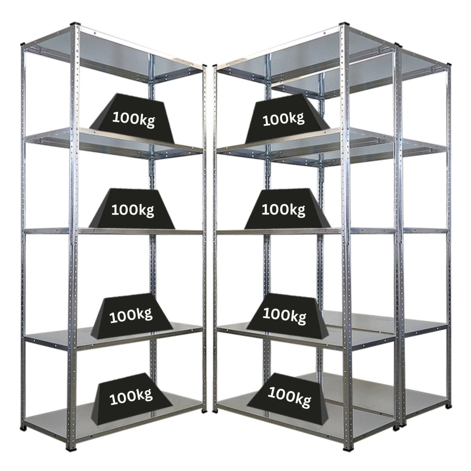 PROREGAL Mega Deal 3x Schraubregal Haldor HxBxT 180x90x40cm Fachlast 100 kg günstig online kaufen