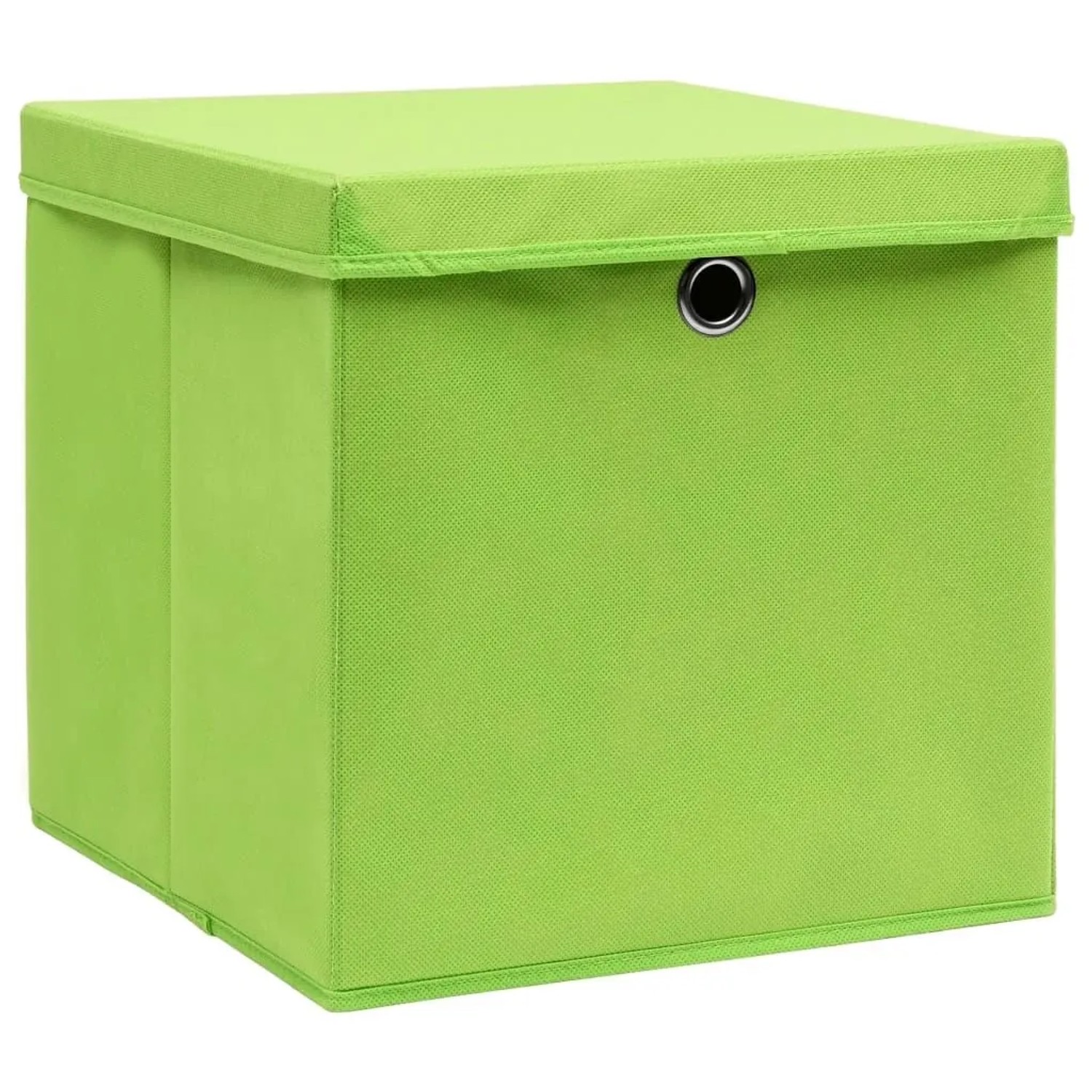 vidaXL Aufbewahrungsboxen mit Deckeln 10 Stk 28x28x28 cm Grün 325230