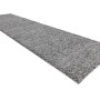 Langer grauer Shaggy-Teppich Soffi aus Polypropylen, 70x200cm, mit flauschigem Hochflor für Wohnzimmer.