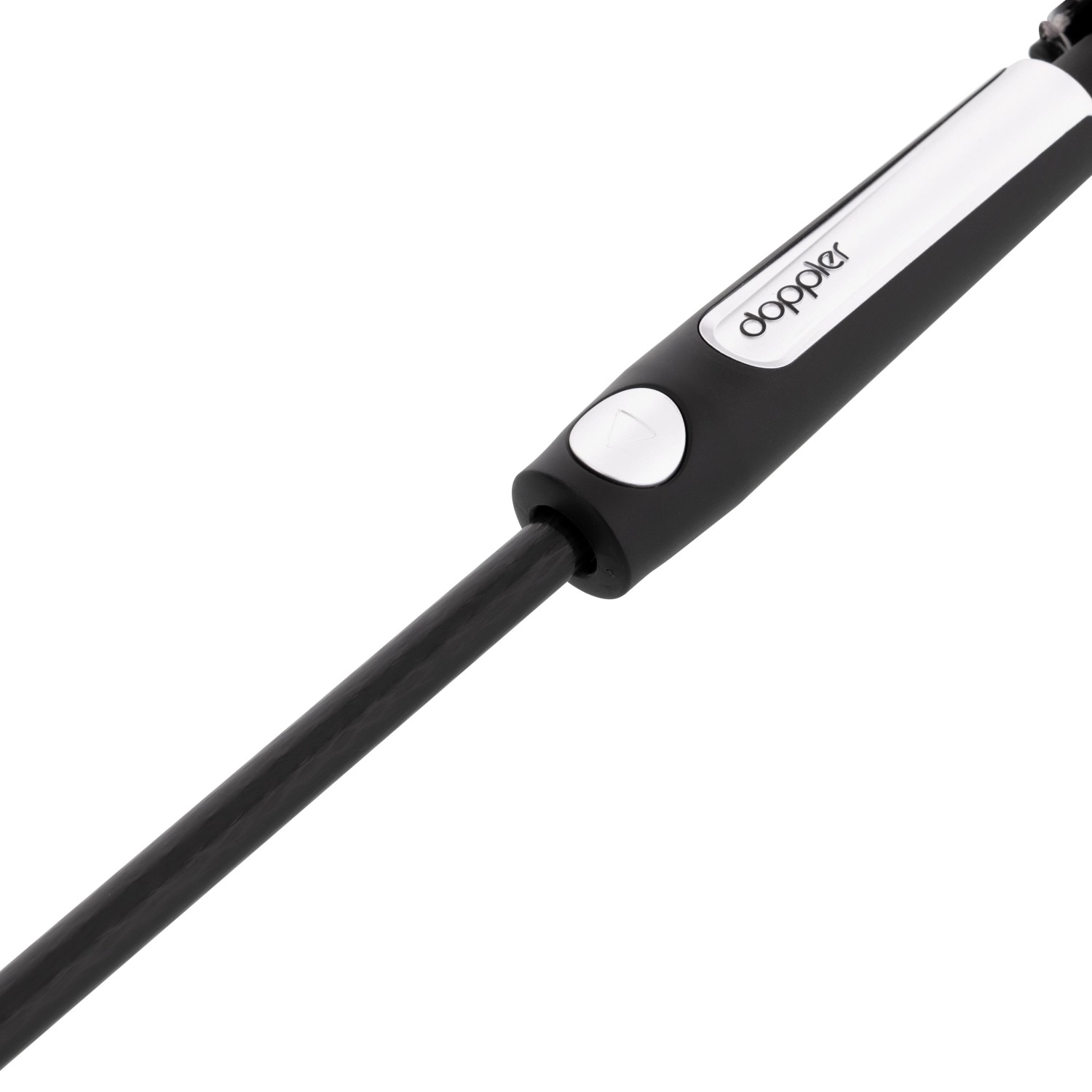 Detailaufnahme: Anthrazitfarbener Doppler Marktschirm Expert mit Knickfunktion.