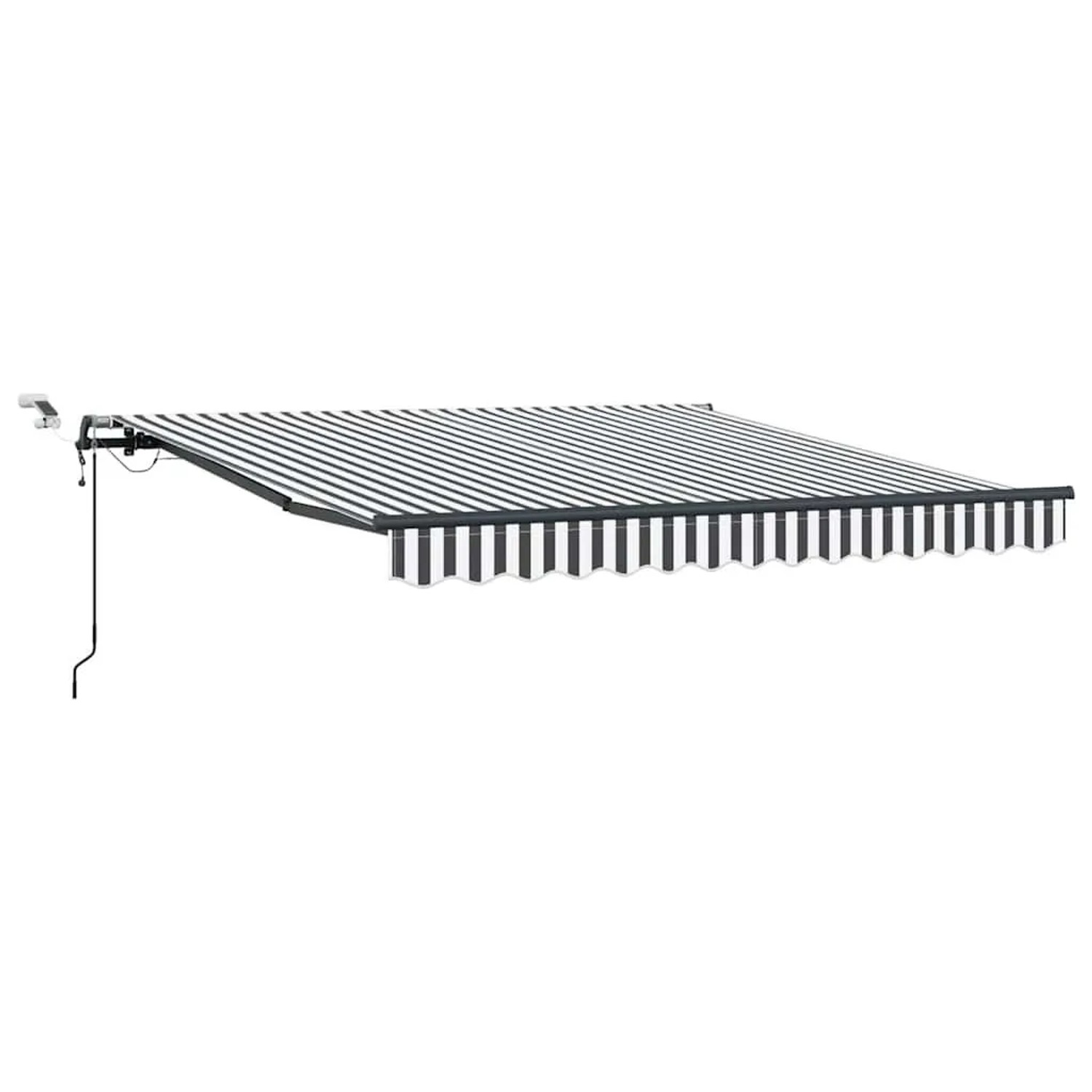 vidaXL Markise Automatisch mit LEDs Anthrazit & Weiß 300x250 cm 3310226