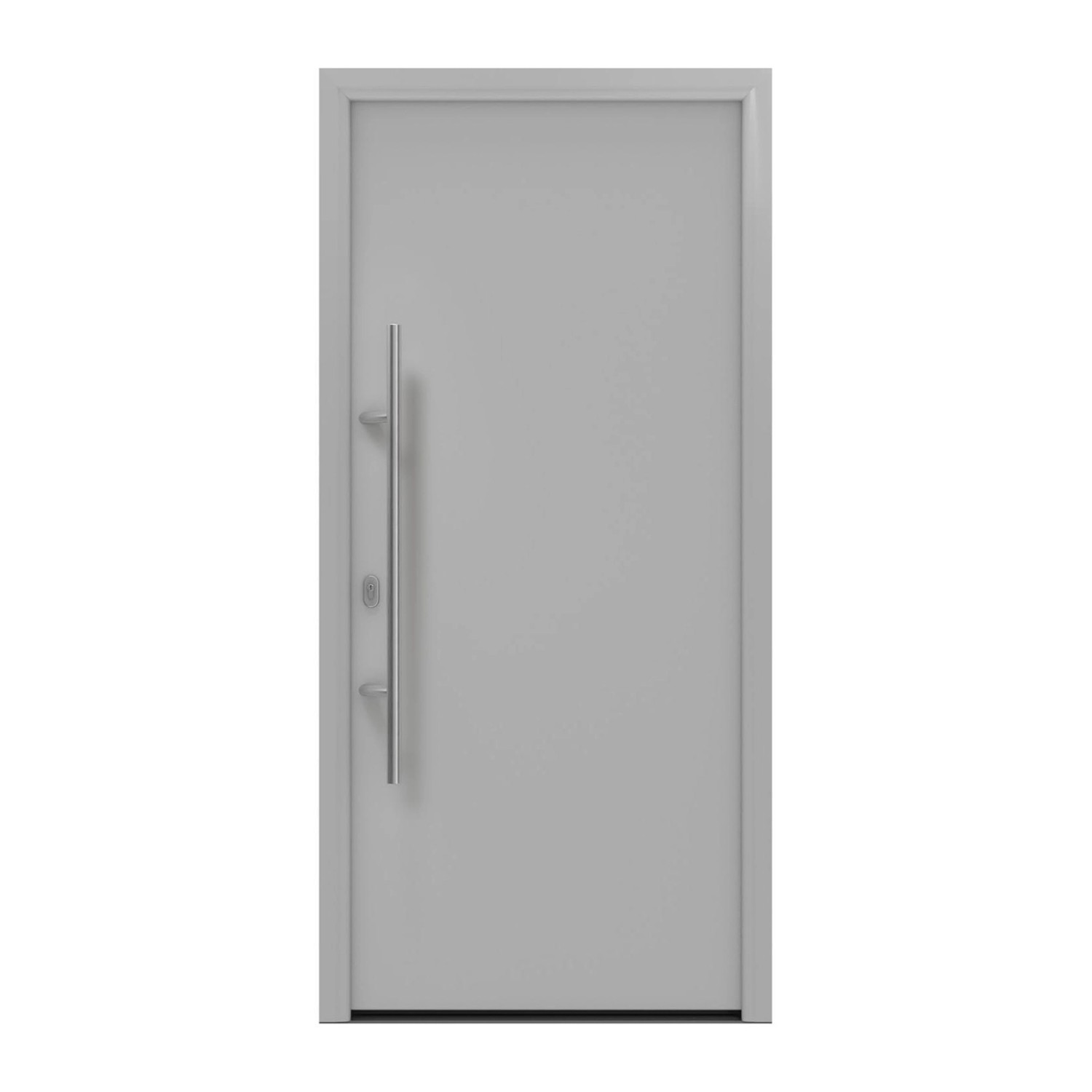 EcoStar Haustür Isopro IP 010 Weißaluminium 110 cm x 210 cm DIN L günstig online kaufen