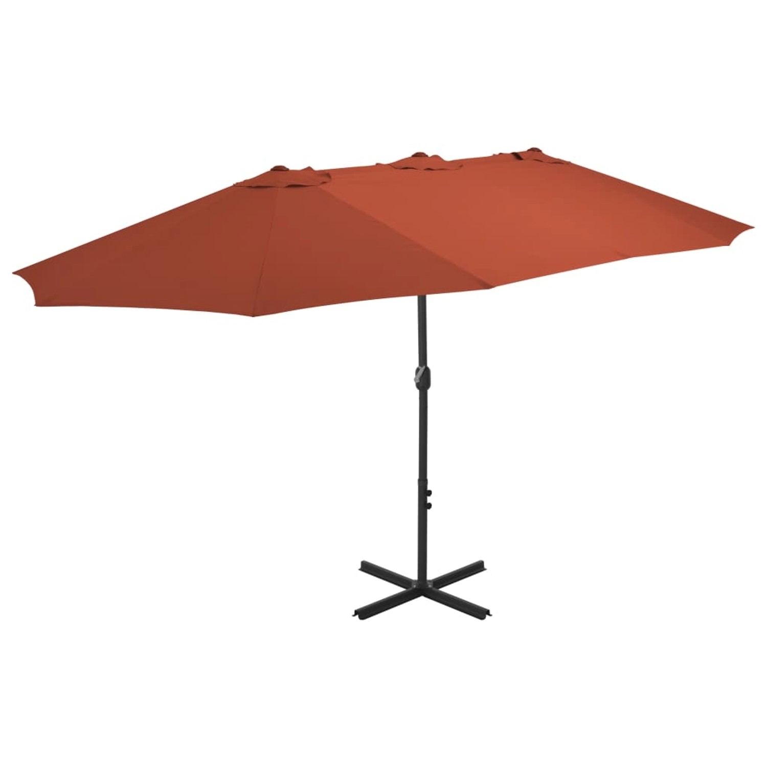 furnicato Sonnenschirm mit Aluminium-Mast 460x270 cm Terrakotta günstig online kaufen