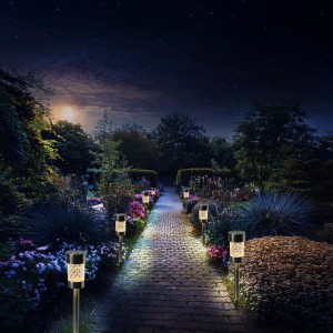 Marelida LED Solar Wegleuchte Erdspieß Edelstahl Solarleuchten Garten Balkon 1Stück