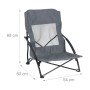 Relaxdays Strandstuhl 2er Set Metall Grau Faltbar 68 cm x 54 cm x 50 cm_4