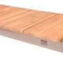 Gartenbank Dallas aus Teakholz FSC® mit Edelstahlgestell, 180 cm lange Bank ohne Rückenlehne.