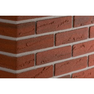 Rote Elabrick Eckverblender Colorado, 5x10/21 cm, für Innen- und Außenbereiche.