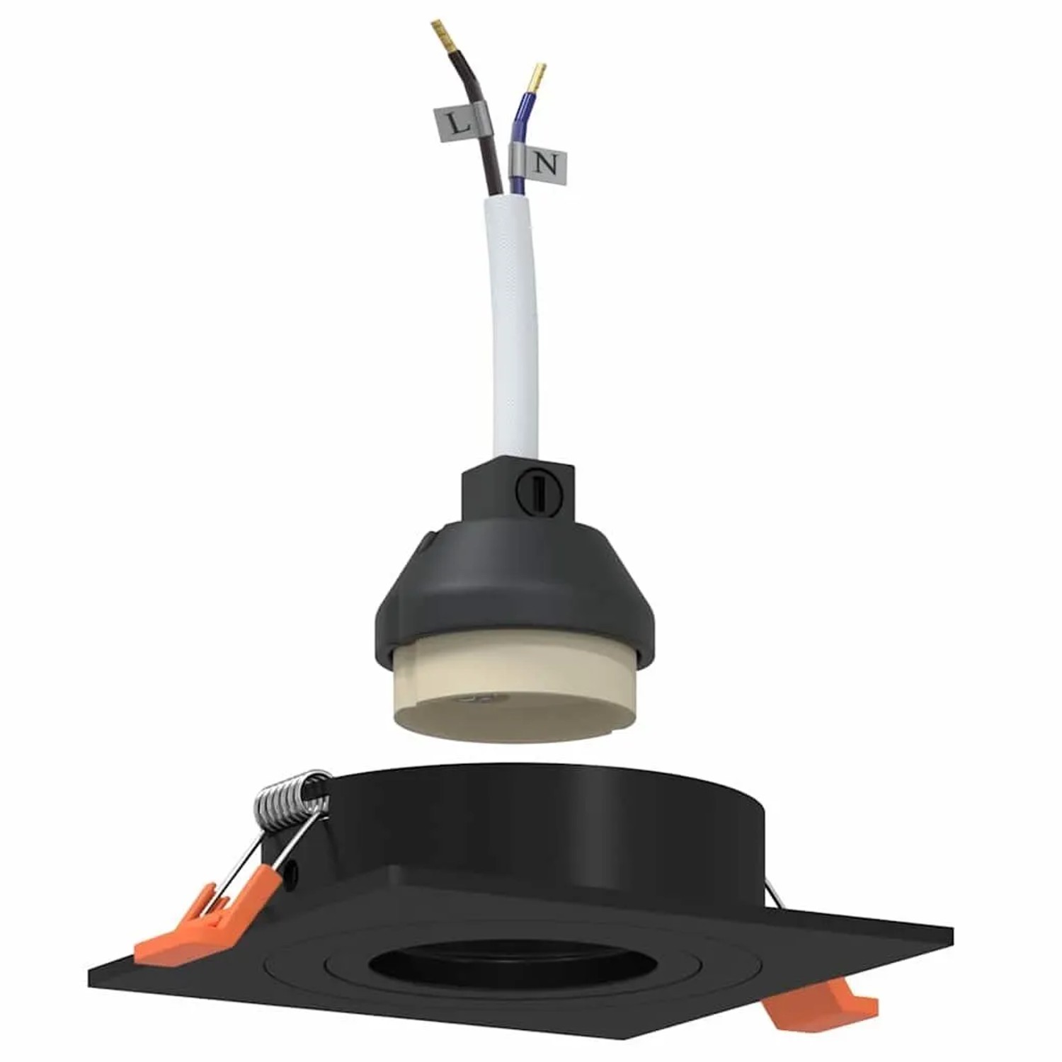 vidaXL Spotlight 6 Stk Schwarz 9 x 9 x 2 cm Aluminium 4108152